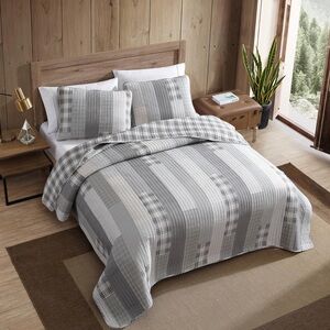 Eddie Bauer - queen/full Quilt Set, Cotton Reversible Bedding with shams